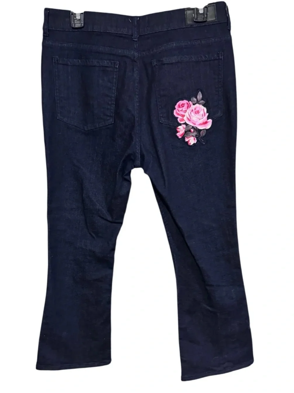 Kate Spade Broome Street Dark Wash Jeans Rose Kick Flare Cropped‎ 30x24